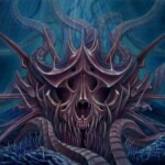 Brendon Flynn, The Thing That Should Not Be, acrylic on board, 18 x 11 inches, 23 x 16 inches framed, $1,200
Musical Inspiration: “The Thing That Should Not Be” by Metallica