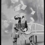 Zoé Byland, "Girls and pages", acrylic and airbrush, 23.6 x 15.75 inches, SOLD