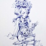 Julie Filipenko, Chinese Proverb, ballpoint pen, 14 x 10 inches, $700