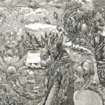 Richard A. Kirk, Dawn Botanist, Tears of the Poppy, ink on paper, 14 x 10 inches, 18.5 x 21.65 inches framed, $1,200