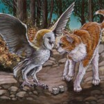 Erich J. Moffitt, Autumn Encounter, acrylic on panel, 8 x 10 inches, 14.75 x 12.75 inches framed, $400