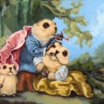Henry Schreiber, Spring, oil on wood, 5 x 7 inches, $375 ($1500 for set)