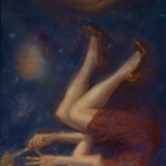 Janet A. Cook, Leah’s Universe, oil on panel, 40 x 24 inches, $3,500