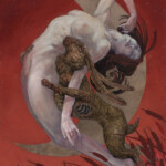 Scott Fischer, Rabbit Moon, oil and enamel on engraved copper, 18 X 24 inches, $5,200