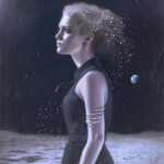 Tom Bagshaw, Solus, one off digital painting on cotton rag stock, hand embellished, mounted on board, varnished and framed, 11 x 14 inches, 14.5 x 17.5 inches framed, $850