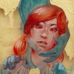 Flight or, resin, pencil, gold leaf and acrylic over panel, 9 x 12 x 3 5/8, $900