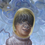Chris Leib, Eye of The Storm, oil on panel, 8 x 8 inches, $775