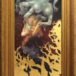 “Ghosts of Lover’s Past”, (framed) oil and goldleaf on board, 20 x 38 inches, Please inquire on pricing: info@havenartgallery.com