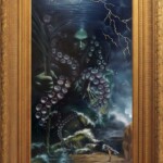 “Old Ocean”, (framed) oil and goldleaf on board, 20 x 38 inches, Please inquire on pricing: info@havenartgallery.com