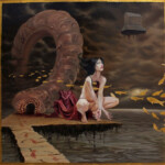 “Pact with Prostitution”, oil and goldleaf on board, 29.5 x 29.5 inches, 41.75 x 41.75 inches framed, Please inquire on pricing: info@havenartgallery.com