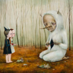“Shurale”, oil on wood, 18 x 21.8 inches, 21.5 x 25.4 inches framed, $3,150