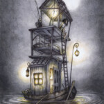 Adam Oehlers, From the Wreckage, watercolor, pen and pencil, 19.75 x 15.75 inches, $800
