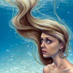 Amy Katherine Minchew, "Sigh of the Sea", oil on canvas, 9 x 12 inches, 11.5 x 14.5 inches in a hand painted cream colored frame, $575