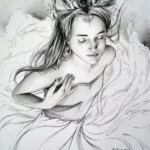Brianna Angelakis, "Water Dancer”, graphite on acid free, archival paper, 8 x 10 inches, $290