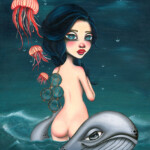 Lea Barozzi, "In the Heart of the Sea”, oil on cradled wood, 11 x 14 inches, $425