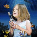 Melissa Hartley, "The Little Messenger", acrylic on panel, 14.5 x 18.5 inches, 15.75 x 19.75 inches framed, $1450