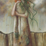 Nom Kinnear King, ‘Warbleswick’, oils on wood, 20 x 40 cm, $900