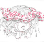 Camilla d’Errico, "Tie it with a Boa”, graphite, colored pencil, pen & ink, 5 x 7 inches, 11 x 9 inches framed, $250