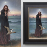 Tom Bagshaw, "Tabula Rasa”, One off hand embellished digital painting on cotton rag stock, mounted on board, varnished and framed, 16.2 x 21.5 inches framed, $850