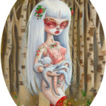 "Lilya & Pussypus", oil on panel, 11.5 x 16 inches, 18.5 x 20 x 3.5 inches framed $8,500 (SOLD)