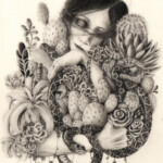 Susannah Kelly, "Nostalgia", Graphite on Paper, Size 5" x 7" (framed 7" x 9") Price: $285 (All Three: $800)