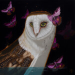 Kane Kokaris, "Brood", acrylic on wood panel, 6 x 6 inches, $225