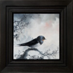 Brian Mashburn, "Barn Swallow”, oil on panel, 6 x 6 inches, 9.5 x 9.5 inches framed, $425