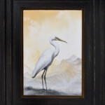 Brian Mashburn, “Egret”, oil on panel, 4 x 6 inches, 7.5 x 9.5 inches framed, $400