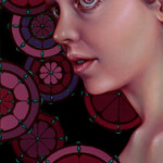 Amy Minchew, “Keep Looking”, oil on pressed paper, 4 x 6 inches, 6 x 8 inches inches framed, $220