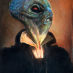 Gianni Monteleone, "Mr Jelly”, oil, 4 x 6 inches framed, $600