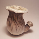 Carisa Swenson, “Little Critters, Big Problems (Endangered Species Chibi) - White Ferula Mushroom”, Magic Sculpt, glass eyes, acrylic paints, wood, 3 inches high x 2 3/4 inches wide, $85 (Price for Set $950)