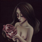 Shannon Bonatakis, "Look For The Beauty”, acrylics on canvas, 8 x 8 inches, $900
