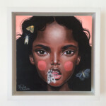 Julie Filipenko, "Night Dreamer", acrylic on wood, 11 x 11 inches framed, $900