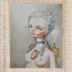 KuKula, “Bach Concerto number 3 in G Minor”, Prismacolors, oil sticks, acrylic and gold paint, 16 x 20 inches, $2,900 | Musical Inspiration: Bach Concerto number 3 in G Minor