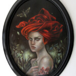 Ingrid Tusell, “Jan’s Muse”, oil on wood, 23 x 17 inches, $1,100 (Historical Reference: Jan Van Eyck's "Man in Red Turban" portrait)
