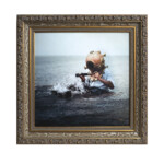 "Ocean Breathes Salty", Unique, Digital Photograph Embellished with 24 Karat Gold Leaf on Hahnemuhle Photo Rag Satin, 7 x 7 inches, 9 1/4 x 9 1/4 inches framed, Please inquire
