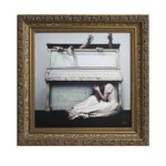 "Perdita", Unique, Digital Photograph Embellished with 24 Karat Gold Leaf on Hahnemuhle Photo Rag Satin, 7 x 7 inches, 9 1/4 x 9 1/4 inches framed, Please inquire