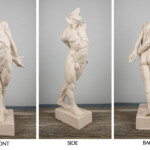 Daniel Williams, “A Curious Direction”, Aquaresin with wax varnish finish, 15.5 x 5 x 5 in, Edition of 12, #3 on exhibit, $950(Historical Reference: “The Kouros", Rodin's "Walking Man" and "L'Homme Qui Marche" by Giacometti)