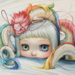 Camilla d’Errico, “Pop Goes the Weasel”, oil, 11 x 14 inches, $3,600 | Mythological Inspiration: Water Dragons