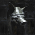 Nadezda, “Naf-Naf”, oil on panel, 4 x 4 inches, $300 | Mythological Inspiration: The Three Little Pigs