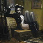 Nadezda, “Salamander”, oil on panel, 13 x 13 inches, $950 | Mythological Inspiration: Jack Sparrow