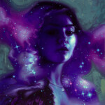 Rob Rey, “Stardust IV”, oil on board, 16 x 20 inches, $1,700 | Mythological Inspiration: Circe