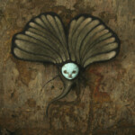 Scott Radke, “Quelled”, wire, apoxie resin, burlap and acrylic paint, 23 x 24 inches, $450 | Mythological Inspiration: Gingko from Chinese Mythology