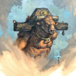 Tom Babbey, “IV”, oil on board, 16 x 20 inches, $850 | Mythological Inspiration: The Minotaur