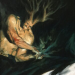 Shane Pierce, “Cernunnos”, oil on panel, 8 x 10 inches, $400 | Mythological Inspiration: Cernunnos from Celtic Mythology
