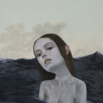 Lola, “There She Was”, oil and acrylic on panel, 11 x 9 inches, $2,200