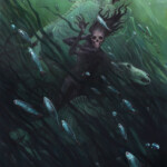 Tiffany Turrill, "Deep as Hell Kettles”, mixed media, 15.5 x 19.5 inches, 18 x 24 inches framed, $1500