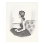 Syd Bee, "Aubade study”, graphite on paper, 8 x 10 inches, 11 x 14 inches framed, $250