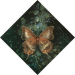 Annie Stegg Gerard, "Amber", oil on canvas, 6 x 6 inches, $750