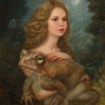 Annie Stegg Gerard, "Gathering Doubt", oil on canvas, 10 x 8 inches, $3,000